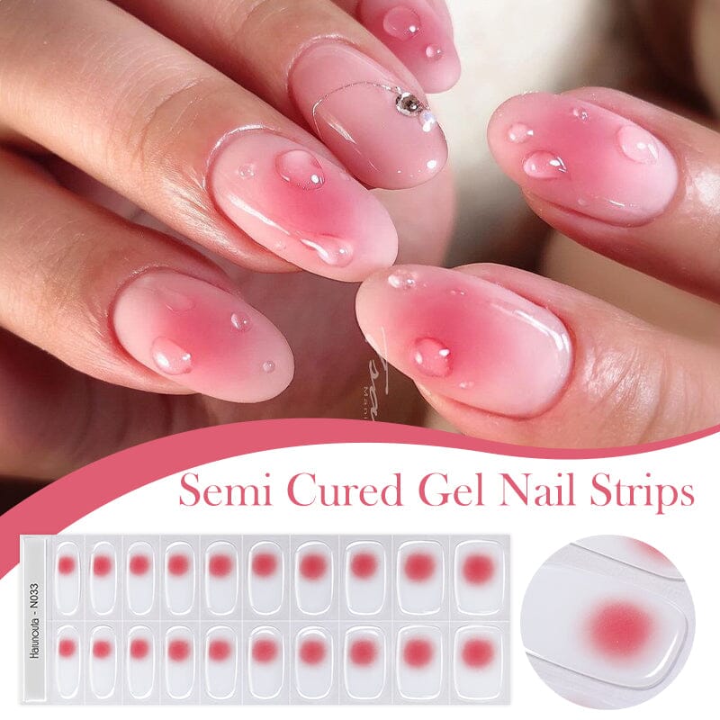 20 Tips Semi-Cured Gel Nail Strips N021-N040 Nail Sticker Harunouta 