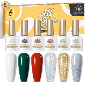 6 Colors Christmas Gel Polish Set 28 10ml Kits & Bundles BORN PRETTY 