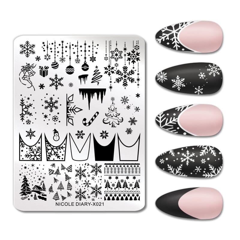 Stamping Plate X021 Christmas Nail Stamping BORN PRETTY 