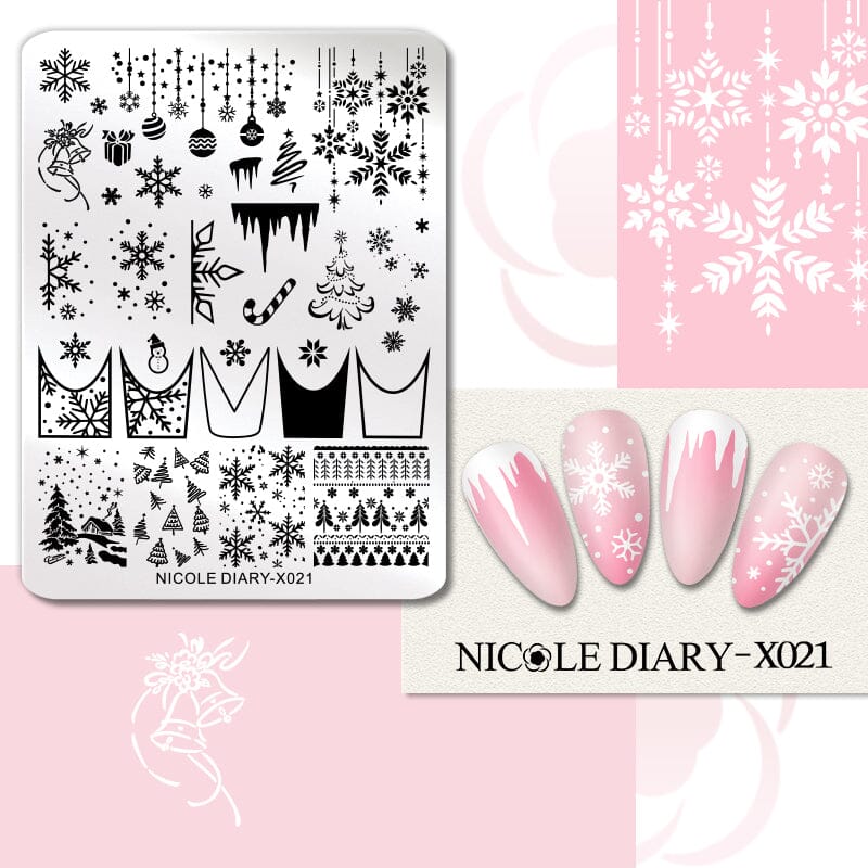 Stamping Plate X021 Christmas Nail Stamping BORN PRETTY 