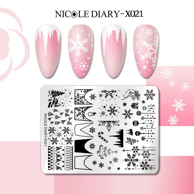 Stamping Plate X021 Christmas Nail Stamping BORN PRETTY 