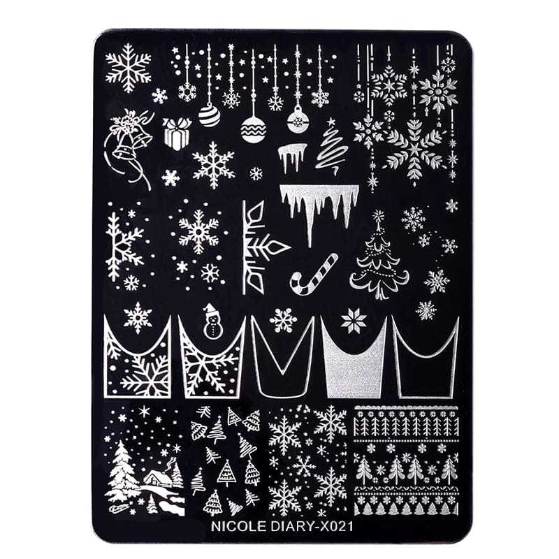 Stamping Plate X021 Christmas Nail Stamping BORN PRETTY 
