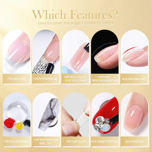 6 in 1 Nail Glue Gel Clear 250g Gel Nail Polish BORN PRETTY 