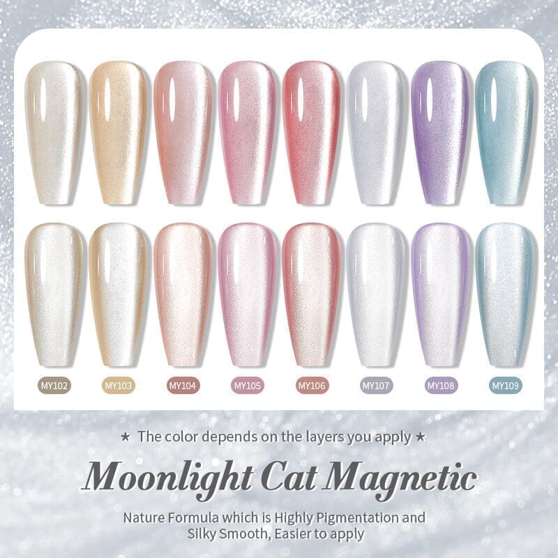 Moonlight Cat Magnetic Gel Polish Pure Love Series 10ml Gel Nail Polish BORN PRETTY 