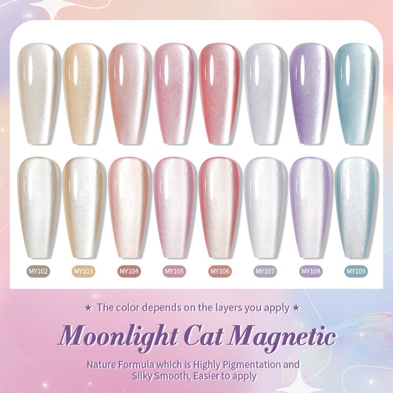 Moonlight Cat Magnetic Gel Polish MY108 Pure Love 10ml Gel Nail Polish BORN PRETTY 