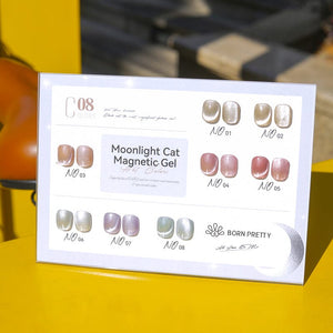 Color Chart Card Display Book for Moonlight Cat Magnetic Gel (SKU:57450) Gel Nail Polish BORN PRETTY 
