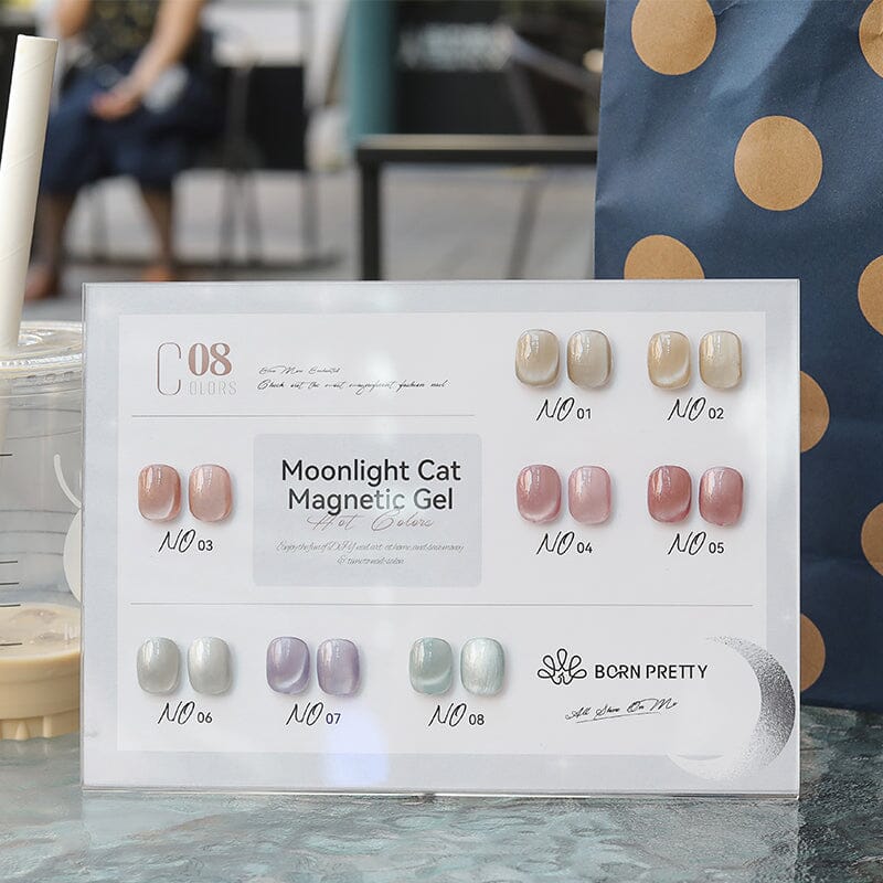 Color Chart Card Display Book for Moonlight Cat Magnetic Gel (SKU:57450) Gel Nail Polish BORN PRETTY 