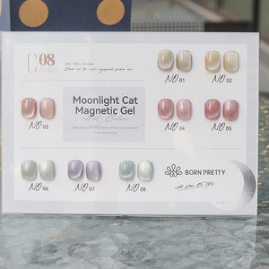 Color Chart Card Display Book for Moonlight Cat Magnetic Gel (SKU:57450) Gel Nail Polish BORN PRETTY 