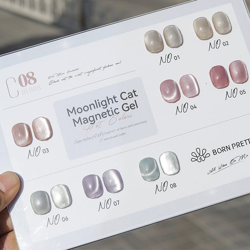 Color Chart Card Display Book for Moonlight Cat Magnetic Gel (SKU:57450) Gel Nail Polish BORN PRETTY 