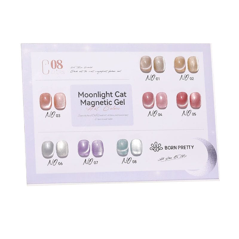 Color Chart Card Display Book for Moonlight Cat Magnetic Gel (SKU:57450) Gel Nail Polish BORN PRETTY 