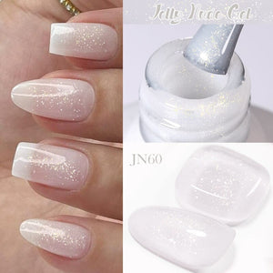 Glitter Nude Pink Jelly Nude Gel 10ml (JN51-JN74) Gel Nail Polish BORN PRETTY 