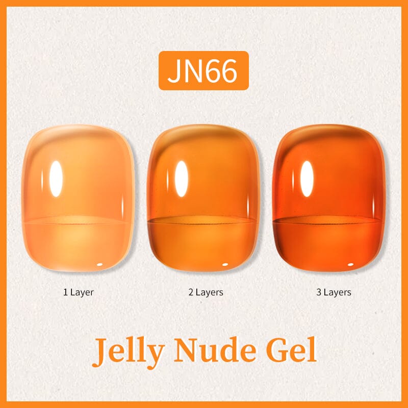 Orange Jelly Gel Polish JN66 10ml Gel Nail Polish BORN PRETTY 