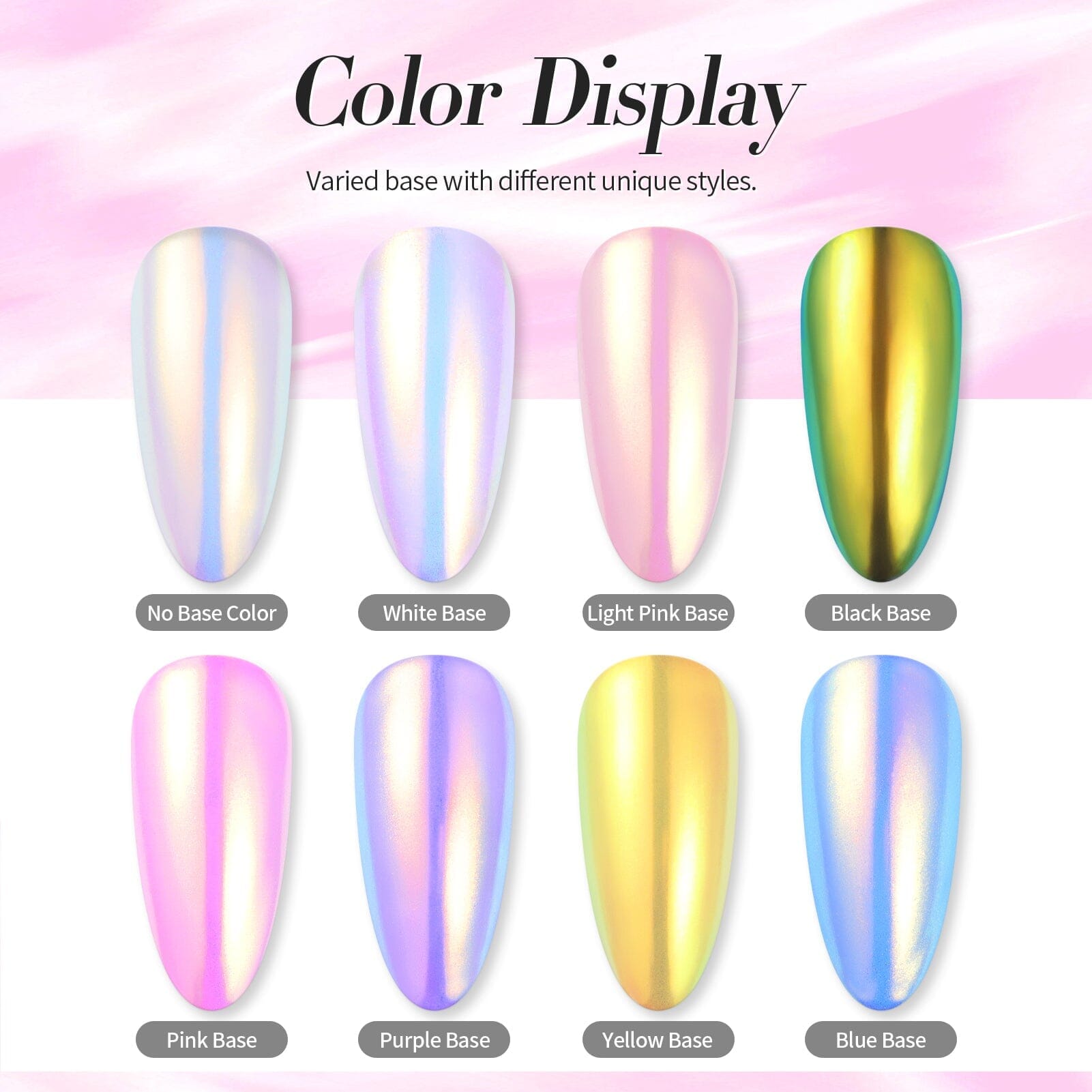 Multiple Styles Auroras Powder Chrome Nail Glitter Powder Nail Powder BORN PRETTY 