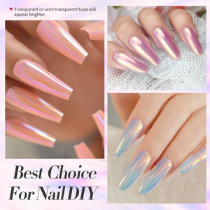 [US ONLY] Multiple Styles Auroras Powder Chrome Nail Glitter Powder Nail Powder BORN PRETTY 