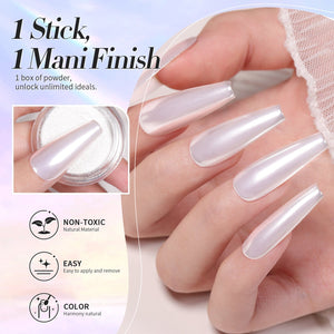[US ONLY] Silver Metallic Chrome Pearl Nail Powder Nail Powder BORN PRETTY 