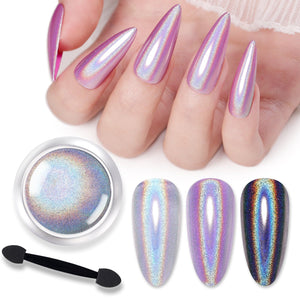 [US ONLY] BORN PRETTY Holo Nail Powder Silver Chrome Powder Nail Powder BORN PRETTY 
