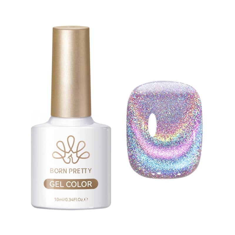 Colored Cat Magnetic Gel Colorful Laser 10ml Gel Nail Polish BORN PRETTY MY227 