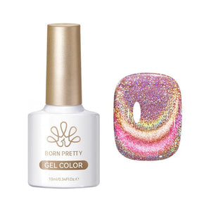 Colored Cat Magnetic Gel MY229 Colorful Laser 10ml Gel Nail Polish BORN PRETTY 