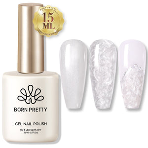 Shell Thread Swirl Gel LW31 Pearl White 15ml Gel Nail Polish BORN PRETTY 