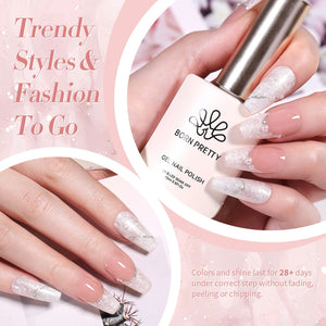 Shell Thread Swirl Gel LW31 Pearl White 15ml Gel Nail Polish BORN PRETTY 