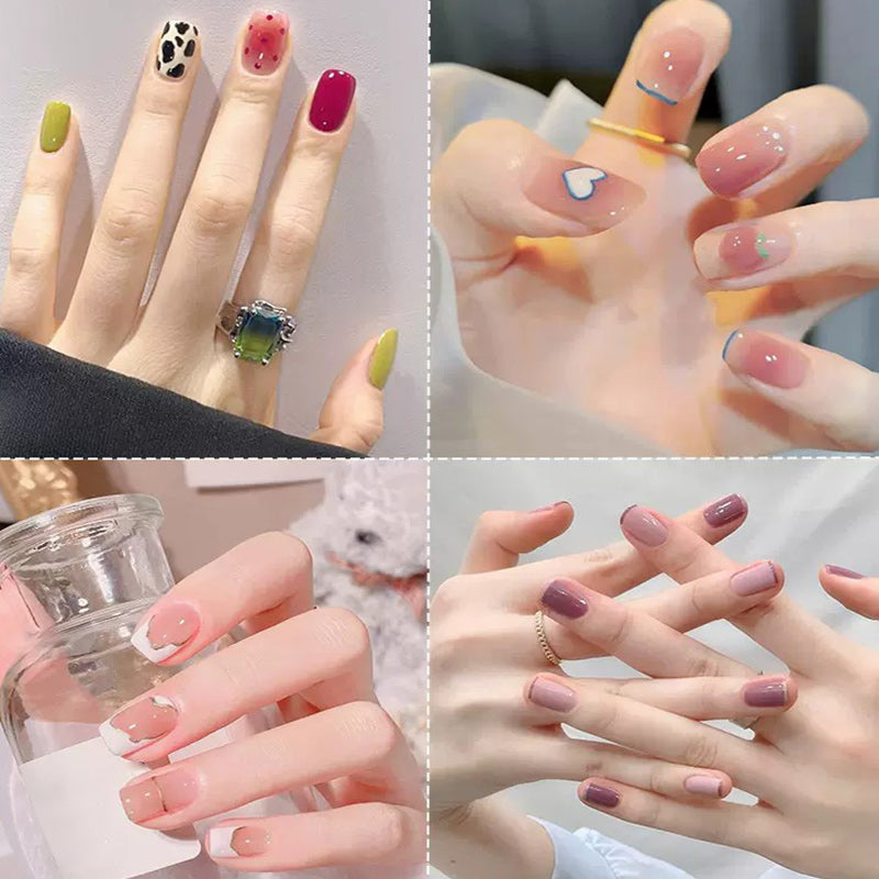 120pcs S-Square Round Matte False Nail Tips