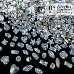 50pcs Zircon Nail Decoration #03 Clearance No Brand 