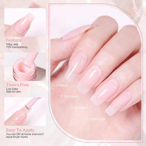 Hema-Free Milky Jelly Gel #03 15ml Gel Nail Polish BORN PRETTY 