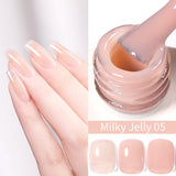 Hema-Free Jelly Gel Polish 15ml Gel Nail Polish BORN PRETTY Milky Jelly 05 