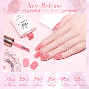 [US ONLY] Pink Hema-Free Milky Jelly Gel Polish #06 15ml Gel Nail Polish BORN PRETTY 
