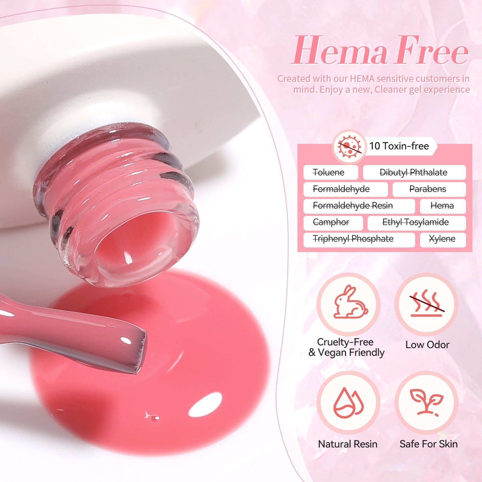 [US ONLY] Pink Hema-Free Milky Jelly Gel Polish #06 15ml Gel Nail Polish BORN PRETTY 