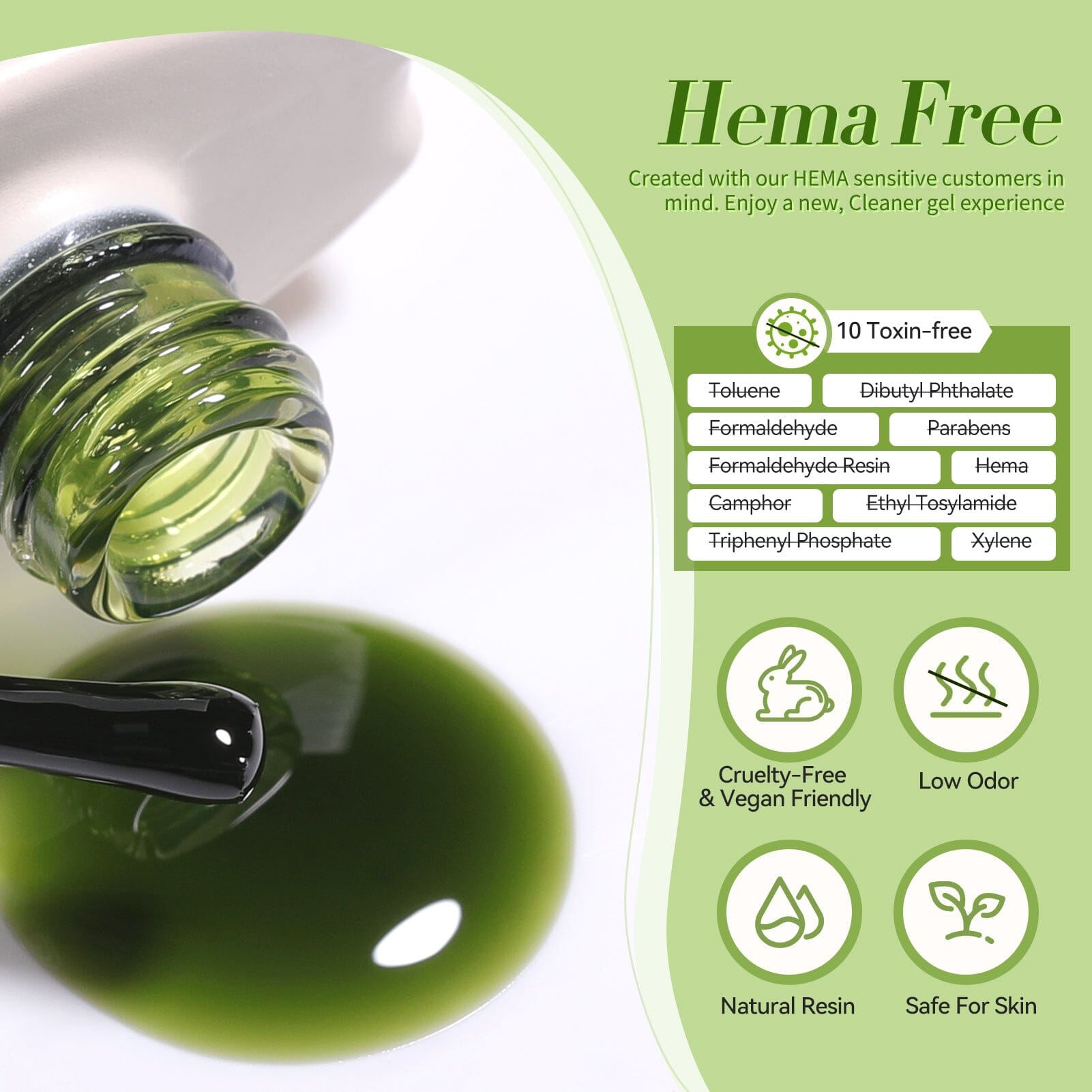 Green Hema-Free Ice Jelly Gel Polish #02 15ml Gel Nail Polish BORN PRETTY 