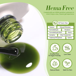 Green Hema-Free Ice Jelly Gel Polish #02 15ml Gel Nail Polish BORN PRETTY 