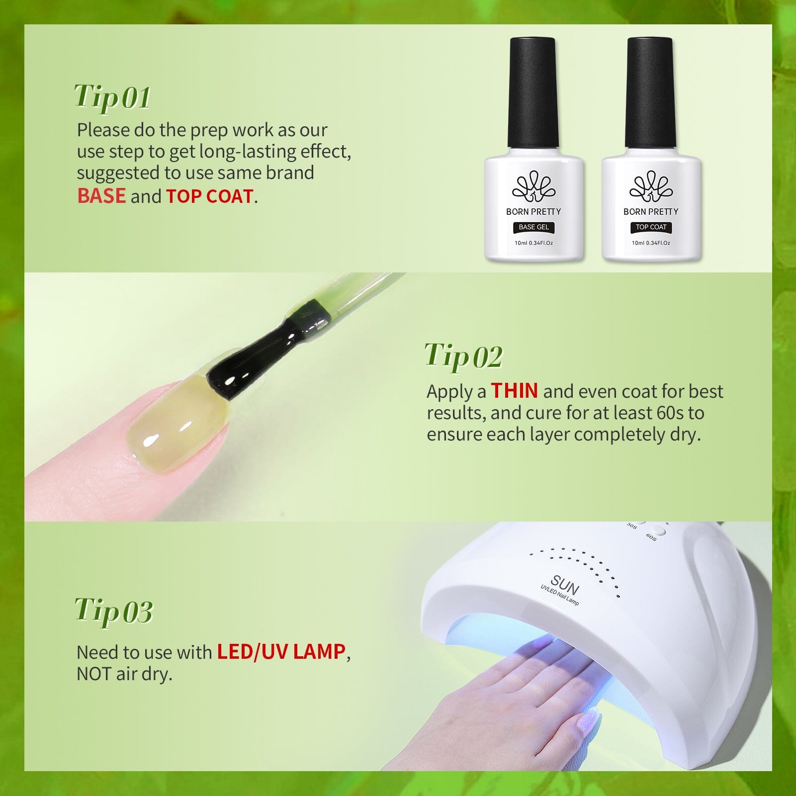 Green Hema-Free Ice Jelly Gel Polish #02 15ml Gel Nail Polish BORN PRETTY 