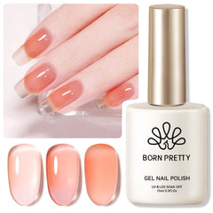 Orange Hema-Free Ice Jelly Gel Polish #04 15ml Gel Nail Polish BORN PRETTY 