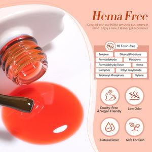 Orange Hema-Free Ice Jelly Gel Polish #04 15ml Gel Nail Polish BORN PRETTY 