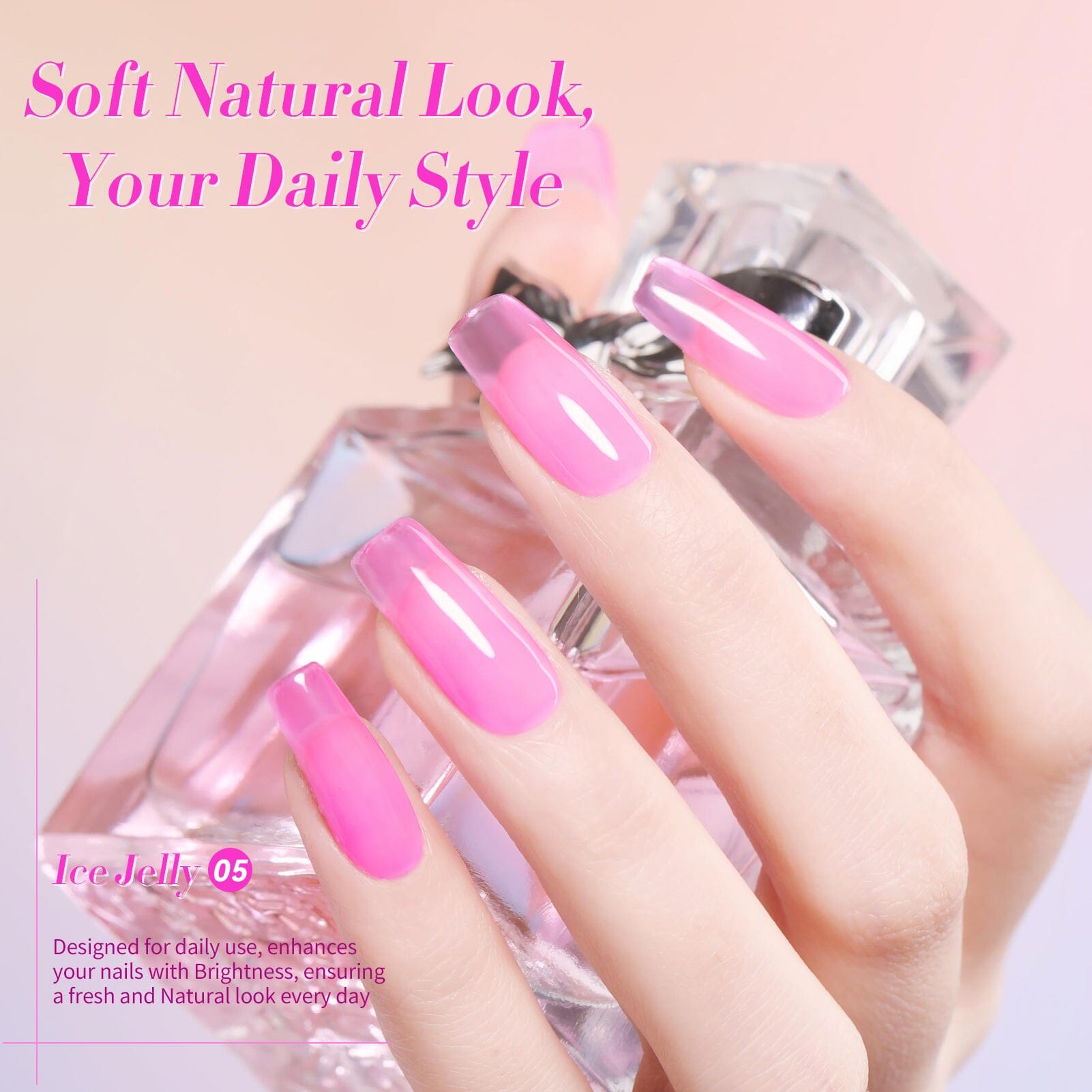 [US ONLY] Pink Hema-Free Ice Jelly Gel Polish #05 15ml Gel Nail Polish BORN PRETTY 