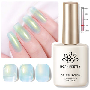 Light Blue Hema-Free Glitter Jelly Gel Polish #02 15ml Gel Nail Polish BORN PRETTY 