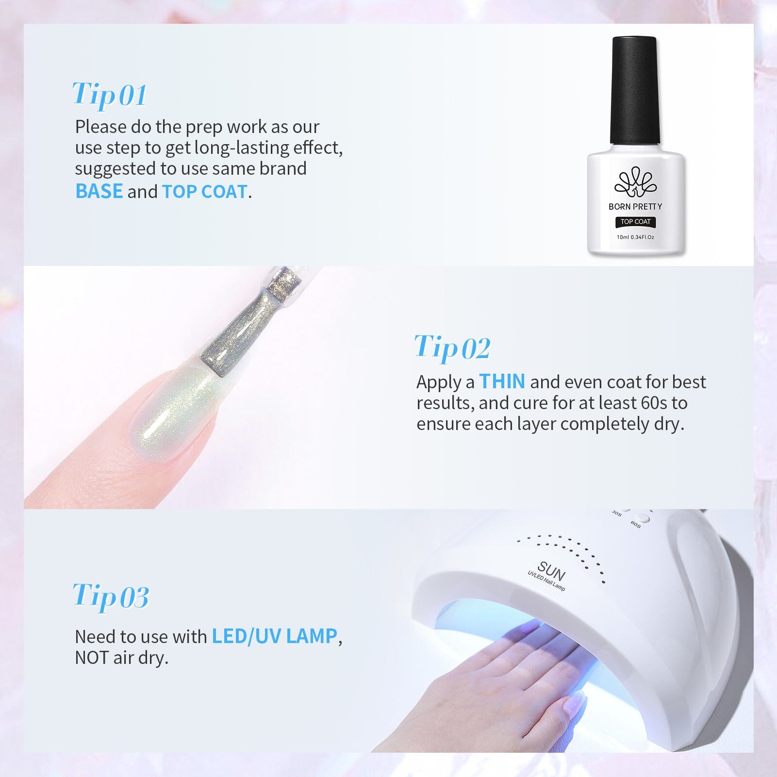 Light Blue Hema-Free Glitter Jelly Gel Polish #02 15ml Gel Nail Polish BORN PRETTY 