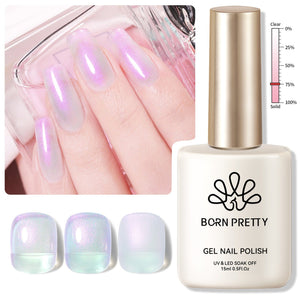 Purple Hema-Free Glitter Jelly Gel Polish #07 15ml Gel Nail Polish BORN PRETTY 