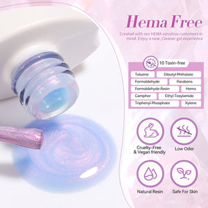 Purple Hema-Free Glitter Jelly Gel Polish #07 15ml Gel Nail Polish BORN PRETTY 
