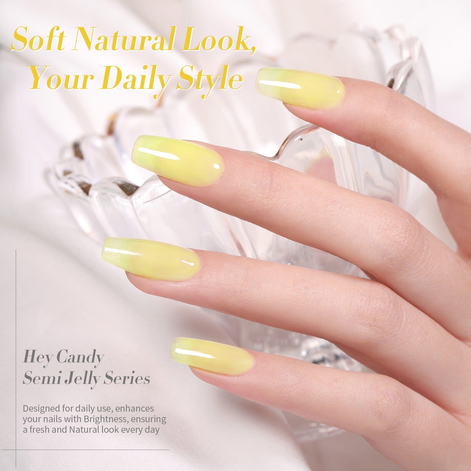 6 Colors Hey Candy Semi Jelly Gel Polish Set 7ml Gel Nail Polish BORN PRETTY 