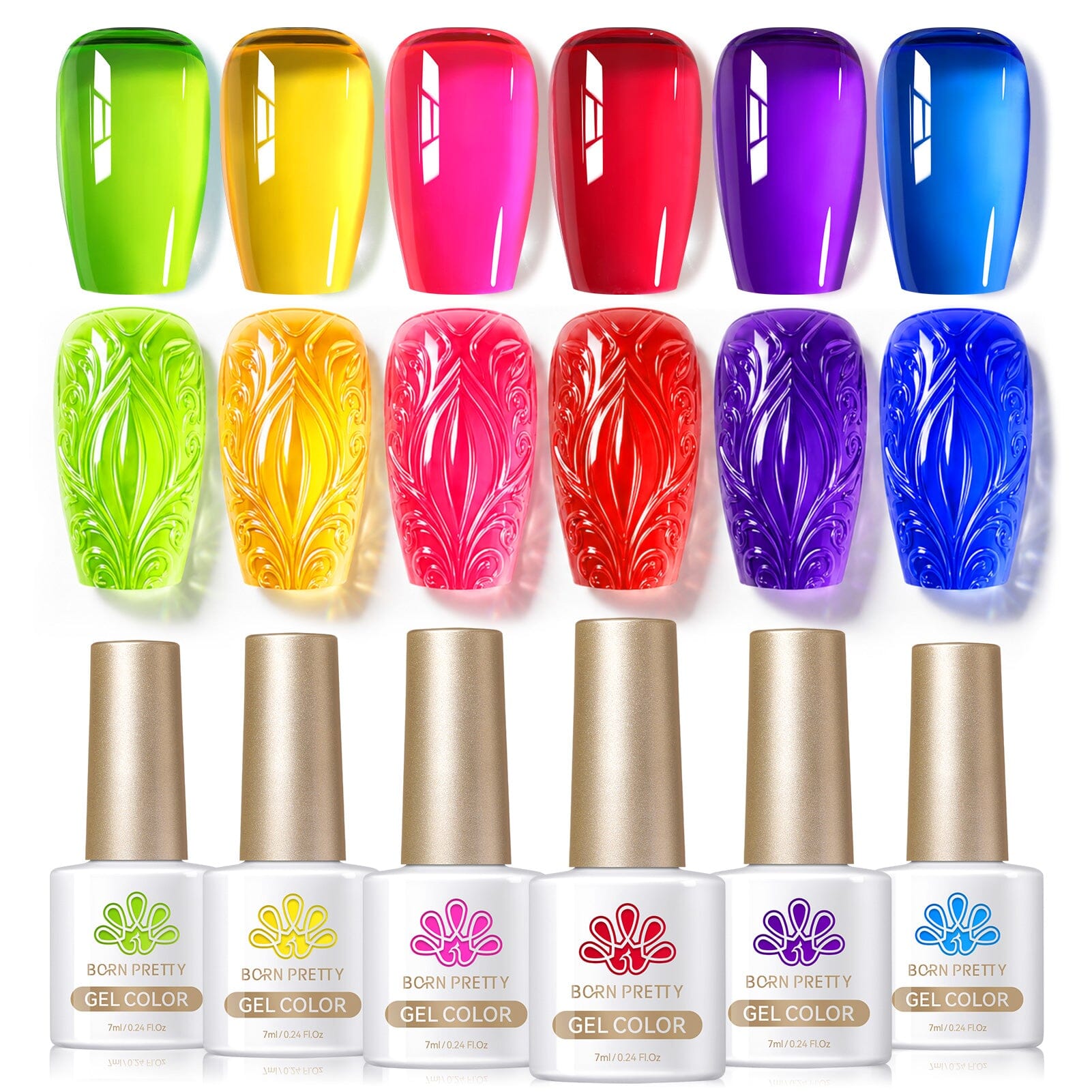6 Colors Jelly Gel J29 Neon Garden 7ml – BORN PRETTY