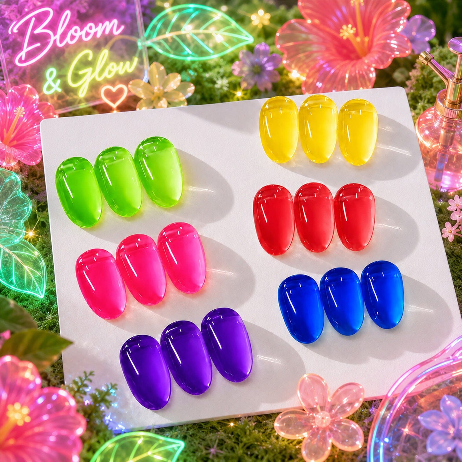 6 Colors Jelly Gel J29 Neon Garden 7ml – BORN PRETTY