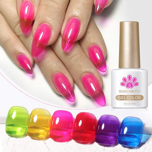 6 Colors Ice Jelly Gel Polish Set Neon Garden 7ml Gel Nail Polish BORN PRETTY 