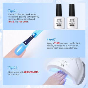 6 Colors Summer Soda Ice Jelly Gel Polish Set 7ml Gel Nail Polish BORN PRETTY 