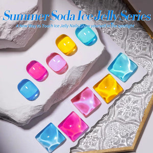 6 Colors Summer Soda Ice Jelly Gel Polish Set 7ml Gel Nail Polish BORN PRETTY 