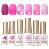 6 Colors Jelly Gel J31 Pink Muse 7ml Gel Nail Polish BORN PRETTY 