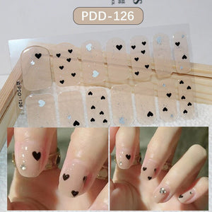 14 Tips Full Cover Nail Stickers Flowers Gradient Patterns Nail Sticker No Brand PDD-126 