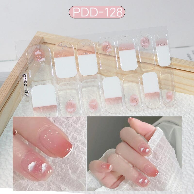 14 Tips Full Cover Nail Stickers Flowers Gradient Patterns Nail Sticker No Brand PDD-128 
