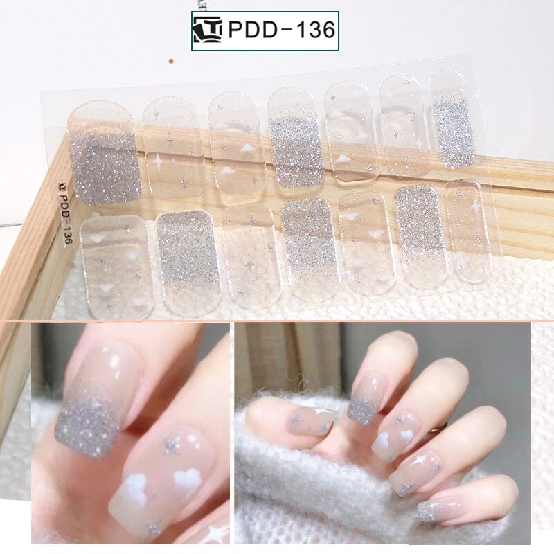 14 Tips Full Cover Nail Stickers Flowers Gradient Patterns Nail Sticker No Brand PDD-136 